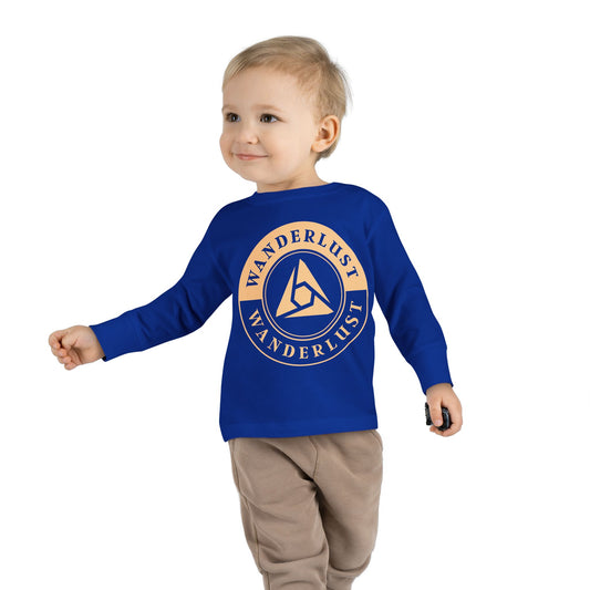 Toddler Long Sleeve Tee - Wanderlust Typography Shirt for Little Adventurers
